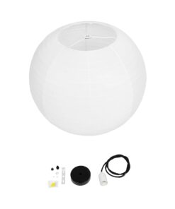 GLOBOSTAR® ROMINA 62005 Μοντέρνο Κρεμαστό Φωτιστικό Οροφής με Ντουί 1 x E27 AC 220-240V IP20 – Λευκό – Μ60 x Π60 x Υ55cm