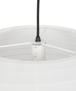 GLOBOSTAR® ROMINA 62005 Μοντέρνο Κρεμαστό Φωτιστικό Οροφής με Ντουί 1 x E27 AC 220-240V IP20 – Λευκό – Μ60 x Π60 x Υ55cm