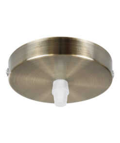 Alternative view of GloboStar® DIY 77505 Επιτοίχια Στρογγυλή Ροζέτα - Βάση για 1 Κρεμαστό Φωτιστικό - Φ10 x Υ2cm - Αντικέ Μπρονζέ - Μεταλλικό - 5 Χρόνια Εγγύηση