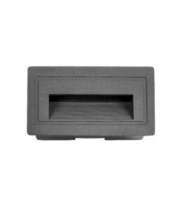 kelvo® STEPART KLV-101-0081 Χωνευτό Φωτιστικό Σκαλοπατιού / Διαδρόμου LED 3W 375lm 45° AC 220-240V Αδιάβροχο IP65 Θερμό Λευκό 2700K – Lumileds SMD Chip & TÜV SÜD Driver – Γκρι Ανθρακί Ματ – Μ10.5 x Π4.5 x Υ6cm / Q9.1 x 4.5cm – 5 Χρόνια Εγγύηση