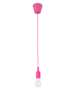 GLOBOSTAR® CABLITO 61552 Μοντέρνο Κρεμαστό Φωτιστικό Οροφής με Ντουί 1 x E27 AC 220-240V IP20 - Ροζ - Μ4 x Π4 x Υ110cm