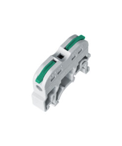 GloboStar® FAST-CONNECT 69902 Μονή Κλέμα Ράγας Ταχείας Σύνδεσης & Διακλάδωσης Καλωδίων για Ηλεκτρολογικούς Πίνακες - 1 x Είσοδος & 1 x Έξοδος με Συμβατή Διατομή Καλωδίων 0.2mm² έως 4mm² - 600V 32A Max - Μ4.5 x Π1 x Υ3.2cm - Γκρι & Πράσινο - Πακέτο 10 Τεμαχίων - 5 Years Warranty