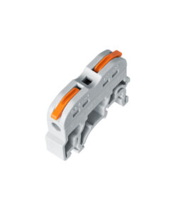 GloboStar® FAST-CONNECT 69904 Μονή Κλέμα Ράγας Ταχείας Σύνδεσης & Διακλάδωσης Καλωδίων για Ηλεκτρολογικούς Πίνακες - 1 x Είσοδος & 1 x Έξοδος με Συμβατή Διατομή Καλωδίων 0.2mm² έως 4mm² - 600V 32A Max - Μ4.5 x Π1 x Υ3.2cm - Γκρι & Πορτοκαλί - Πακέτο 10 Τεμαχίων - 5 Years Warranty