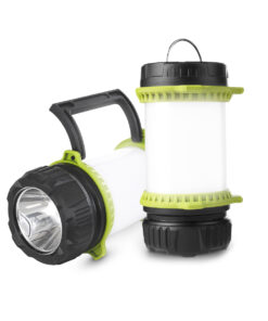 GloboStar® 69936 Φορητός Φακός Χειρός Κάμπινγκ LED Osram 10W με Επαναφορτιζόμενη Μπαταρία 2600mAh & Καλώδιο Φόρτισης USB - CCT - Θερμό Λευκό 2700K - Φυσικό Λευκό 4500K - Ψυχρό Λευκό 6000K & Κόκκινο - Φ10 x Υ17cm