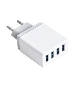 GloboStar® 69997 Φορτιστής Πρίζας Charger 4 x Type-A USB Port DC 5V 5.1A Max 5W