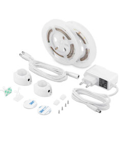 GLOBOSTAR® NIGHTSTEP 70401 Σετ Ταινίας με με Αισθητήρα Κίνησης-Ημέρας-Νύχτας & Τροφοδοτικό LED 6W 600lm 120° AC 220-240V Αδιάβροχο IP65 72 x SMD2835 Φυσικό Λευκό 4500K – Sanan SMD Chip – Μ240 x Π0.8 x Υ0.2cm – Δύο Ρολά 1.2 Μέτρων – 2 Χρόνια Εγγύηση