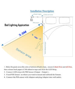 GLOBOSTAR® NIGHTSTEP 70401 Σετ Ταινίας με με Αισθητήρα Κίνησης-Ημέρας-Νύχτας & Τροφοδοτικό LED 6W 600lm 120° AC 220-240V Αδιάβροχο IP65 72 x SMD2835 Φυσικό Λευκό 4500K – Sanan SMD Chip – Μ240 x Π0.8 x Υ0.2cm – Δύο Ρολά 1.2 Μέτρων – 2 Χρόνια Εγγύηση