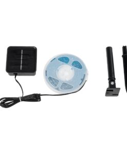 GLOBOSTAR® SOLARSTRIP 70420 Σετ Ταινίας με Αισθητήρα Ημέρας-Νύχτας LED 3W 120lm 120° DC 5V με Φωτοβολταϊκό Panel 5V 0.3W Αδιάβροχο IP65 90 x SMD2835 Chip Θερμό Λευκό 2700K Dimmable – Sanan SMD Chip – Μ300 x Π0.8 x Υ0.3cm – Ρολό 3 Μέτρων – 2 Χρόνια Εγγύηση