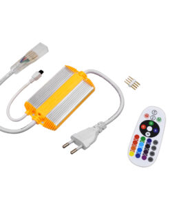 GLOBOSTAR® EPISLIM-B 70521 Dimmer / Controller με IR Ασύρματο Χειριστήριο 6A 1380W AC 220-240V σε DC 220-240V για έως 100 Μέτρα Ταινία LED Αδιάβροχο IP65 Dimmable - Ασημί & Πορτοκαλί - Μ50 x 6 x Υ1.5cm - 2 Χρόνια Εγγύηση