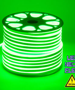 GLOBOSTAR® NEOVALE 70564 Ταινία Neon Flex LED 12W/m 600lm/m 120° DC 24V Αδιάβροχο IP65 120 x SMD2835 Chip/m Πράσινο Dimmable - Sanan SMD Chip - Μ100 x Π0.8 x Υ1.6cm - 3 Χρόνια Εγγύηση