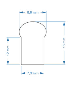 GLOBOSTAR® NEOVALE 70570 Ταινία Neon Flex LED 12W/m 1080lm/m 120° DC 220-240V Αδιάβροχο IP65 120 x SMD2835 Chip/m Ψυχρό Λευκό 6000K Dimmable – Sanan SMD Chip – Μ100 x Π0.8 x Υ1.6cm – 3 Χρόνια Εγγύηση