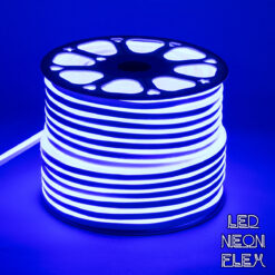 GLOBOSTAR® NEOVALE 70575 Ταινία Neon Flex LED 12W/m 600lm/m 120° DC 220-240V Αδιάβροχο IP65 120 x SMD2835 Chip/m Μπλε Dimmable - Sanan SMD Chip - Μ100 x Π0.8 x Υ1.6cm - 3 Χρόνια Εγγύηση