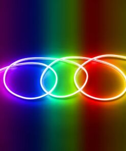 GLOBOSTAR® NEOVALE 70578 Ταινία Neon Flex LED 18W/m 900lm/m 120° DC 220-240V Αδιάβροχο IP65 60 x SMD5050 Chip/m Πολύχρωμο RGB Dimmable – Sanan SMD Chip – Μ100 x Π0.8 x Υ1.6cm – 3 Χρόνια Εγγύηση