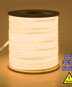 GLOBOSTAR® NEOTUBE 70582 Ταινία Neon Flex LED 12W/m 840lm/m 360° DC 24V Αδιάβροχο IP65 120 x SMD2835 Chip/m Θερμό Λευκό 2700K Dimmable - Sanan SMD Chip - Μ100 x Π1.3 x Υ1.3cm - 3 Χρόνια Εγγύηση