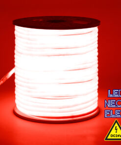 GLOBOSTAR® NEOTUBE 70583 Ταινία Neon Flex LED 12W/m 600lm/m 360° DC 24V Αδιάβροχο IP65 120 x SMD2835 Chip/m Κόκκινο Dimmable - Sanan SMD Chip - Μ100 x Π1.3 x Υ1.3cm - 3 Χρόνια Εγγύηση