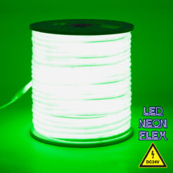GLOBOSTAR® NEOTUBE 70584 Ταινία Neon Flex LED 12W/m 600lm/m 360° DC 24V Αδιάβροχο IP65 120 x SMD2835 Chip/m Πράσινο Dimmable - Sanan SMD Chip - Μ100 x Π1.3 x Υ1.3cm - 3 Χρόνια Εγγύηση