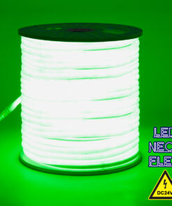 GLOBOSTAR® NEOTUBE 70584 Ταινία Neon Flex LED 12W/m 600lm/m 360° DC 24V Αδιάβροχο IP65 120 x SMD2835 Chip/m Πράσινο Dimmable - Sanan SMD Chip - Μ100 x Π1.3 x Υ1.3cm - 3 Χρόνια Εγγύηση