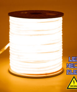GLOBOSTAR® NEOTUBE 70586 Ταινία Neon Flex LED 12W/m 720lm/m 360° DC 24V Αδιάβροχο IP65 120 x SMD2835 Chip/m Ultra Θερμό Λευκό 2200K Dimmable - Sanan SMD Chip - Μ100 x Π1.3 x Υ1.3cm - 3 Χρόνια Εγγύηση