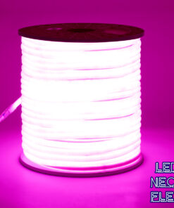 GLOBOSTAR® NEOTUBE 70597 Ταινία Neon Flex LED 12W/m 600lm/m 360° DC 220-240V Αδιάβροχο IP65 120 x SMD2835 Chip/m Ροζ Dimmable - Sanan SMD Chip - Μ100 x Π1.3 x Υ1.3cm - 3 Χρόνια Εγγύηση