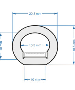 GLOBOSTAR® NEOTUBE 70598 Ταινία Neon Flex LED 18W/m 900lm/m 360° DC 220-240V Αδιάβροχο IP65 60 x SMD5050 Chip/m Πολύχρωμο RGB Dimmable – Sanan SMD Chip – Μ100 x Π2.1 x Υ2.1cm – 3 Χρόνια Εγγύηση