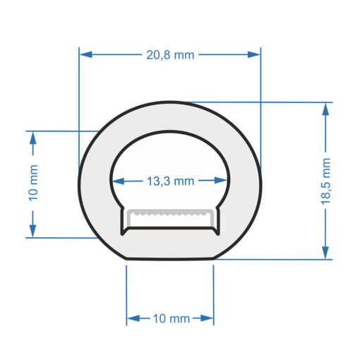 GLOBOSTAR® NEOTUBE 70598 Ταινία Neon Flex LED 18W/m 900lm/m 360° DC 220-240V Αδιάβροχο IP65 60 x SMD5050 Chip/m Πολύχρωμο RGB Dimmable – Sanan SMD Chip – Μ100 x Π2.1 x Υ2.1cm – 3 Χρόνια Εγγύηση