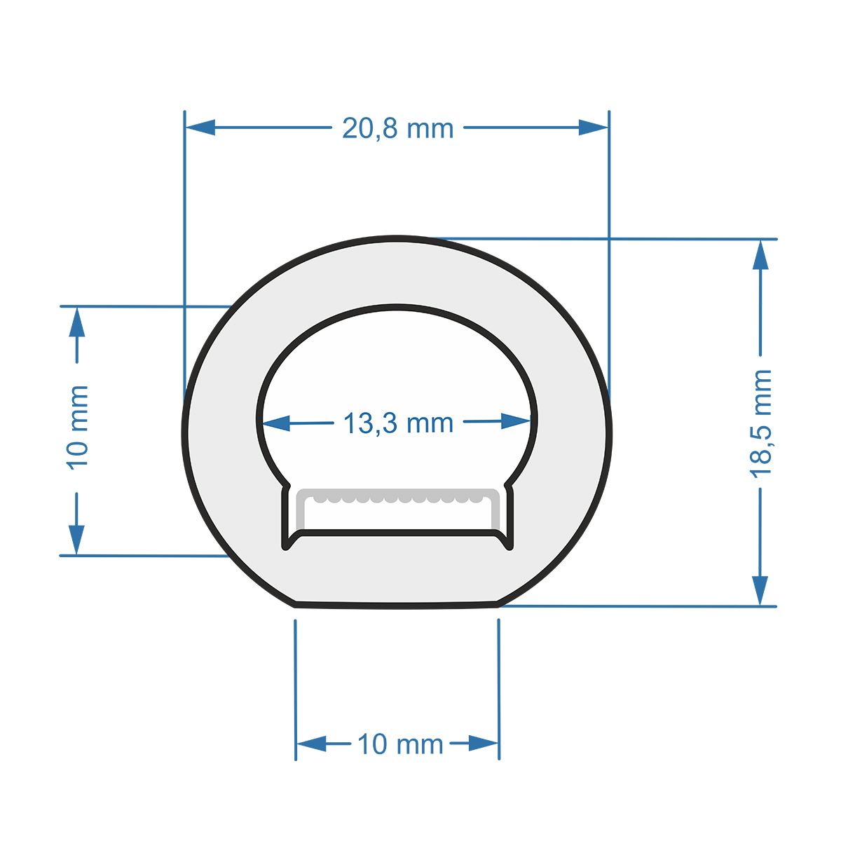 GLOBOSTAR® NEOTUBE 70598 Ταινία Neon Flex LED 18W/m 900lm/m 360° DC 220-240V Αδιάβροχο IP65 60 x SMD5050 Chip/m Πολύχρωμο RGB Dimmable – Sanan SMD Chip – Μ100 x Π2.1 x Υ2.1cm – 3 Χρόνια Εγγύηση