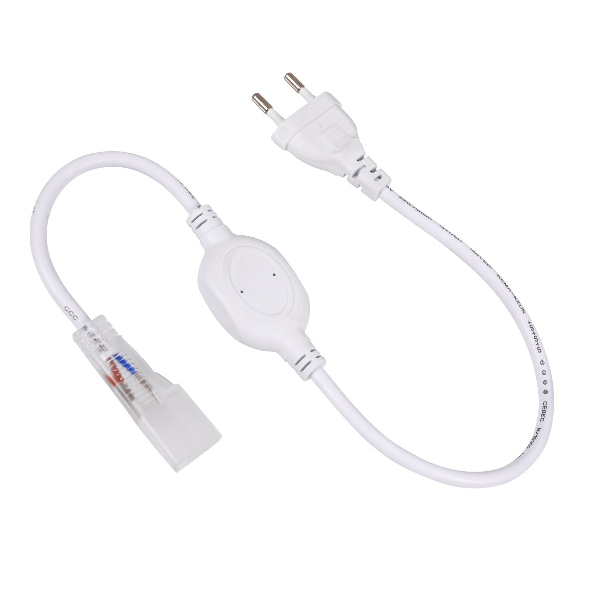 GLOBOSTAR® NEOVALE-A 70612 Μεταλλάκτης Τροφοδοσίας 6A 1380W AC 220-240V σε DC 220-240V για έως 100 Μέτρα Neon Flex LED Αδιάβροχο IP65 - Λευκό - Μ53 x Π3.5 x Υ1.5cm - 2 Χρόνια Εγγύηση