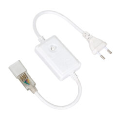 GLOBOSTAR® NEOVALE-B 70624 Dimmer / Controller 2A 460W AC 220-240V σε DC 220-240V για έως 100 Μέτρα Neon Flex LED Αδιάβροχο IP44 - Λευκό - Μ44 x Π5 x Υ2.7cm - 2 Χρόνια Εγγύηση