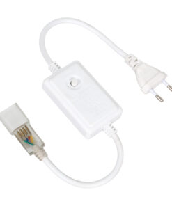 GLOBOSTAR® NEOVALE-B 70624 Dimmer / Controller 2A 460W AC 220-240V σε DC 220-240V για έως 100 Μέτρα Neon Flex LED Αδιάβροχο IP44 - Λευκό - Μ44 x Π5 x Υ2.7cm - 2 Χρόνια Εγγύηση