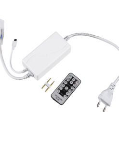 GLOBOSTAR® NEOVALE-A 70626 Dimmer / Controller με IR Ασύρματο Χειριστήριο 6A 1380W AC 220-240V σε DC 220-240V για έως 100 Μέτρα Neon Flex LED Αδιάβροχο IP44 Dimmable – Λευκό – Μ57 x 5 x Υ3.5cm – 2 Χρόνια Εγγύηση