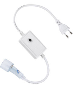 GLOBOSTAR® NEOTUBE-B 70644 Dimmer / Controller 2A 460W AC 220-240V σε DC 220-240V για έως 100 Μέτρα Neon Flex LED Αδιάβροχο IP44 - Λευκό - Μ44 x Π5 x Υ2.7cm - 2 Χρόνια Εγγύηση