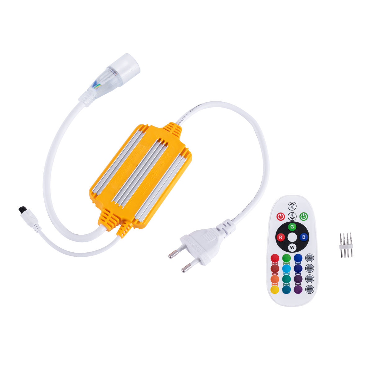 GLOBOSTAR® NEOTUBE-B 70645 Dimmer / Controller 6A με IR Ασύρματο Χειριστήριο 1380W AC 220-240V σε DC 220-240V για έως 100 Μέτρα Neon Flex LED Αδιάβροχο IP65 Dimmable - Ασημί & Πορτοκαλί - Μ50 x 6 x Υ1.5cm - 2 Χρόνια Εγγύηση - Image 3