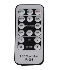 GLOBOSTAR® NEOTUBE-A 70646 Dimmer / Controller με IR Ασύρματο Χειριστήριο 6A 1380W AC 220-240V σε DC 220-240V για έως 100 Μέτρα Neon Flex LED Αδιάβροχο IP44 Dimmable – Λευκό – Μ57 x 5 x Υ3.5cm – 2 Χρόνια Εγγύηση