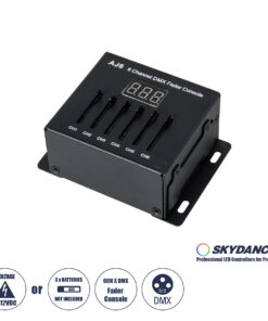 GloboStar® 70675 AJ6 SKYDANCE DMX 6 Channel Fader Console - Κονσόλα Φωτισμού 6 Καναλιών DMX DC 5-12V ή 3 x AAA Μπαταρίες - IP20 Μ10 x Π7 x Υ4cm - 5 Years Warranty