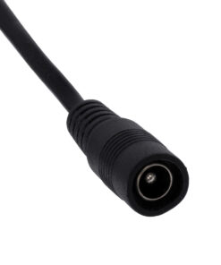 GLOBOSTAR® STRIPDC 70681 Ταχυσύνδεσμος DC Jack 5.5×2.1mm Θηλυκός σε Αρσενικό με Διακόπτη On/Off IP20 – Μαύρο – Μ185 x Π1.9 x Υ1.5cm