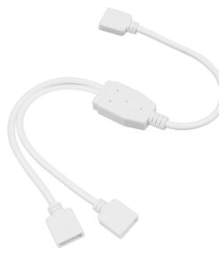 GLOBOSTAR® STRIPCON 70694 Ταχυσύνδεσμος 4 Pin για Ταινία LED RGB σε 2 x 4 Pin Θηλυκούς Σύνδεσμους IP20 - Λευκό - Μ30 x Π1.8 x Υ0.9cm