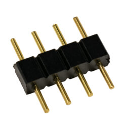 GLOBOSTAR® STRIPCON 70701 Ταχυσύνδεσμος 4 Pin για Ταινία LED RGB IP20 - Μαύρο - Μ1 x Π1 x Υ0.3cm