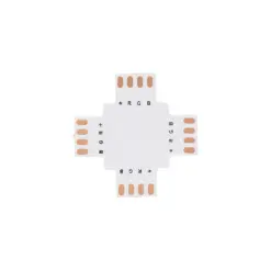 GLOBOSTAR® STRIPCON 70709 + Σύνδεσμος για Ταινία LED RGB 10mm σε 10mm IP20 - Λευκό - Μ3 x Π3 x Υ0.1cm