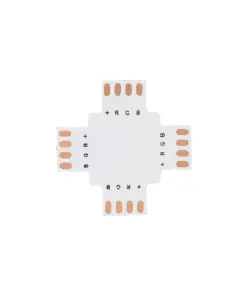 GLOBOSTAR® STRIPCON 70709 + Σύνδεσμος για Ταινία LED RGB 10mm σε 10mm IP20 - Λευκό - Μ3 x Π3 x Υ0.1cm