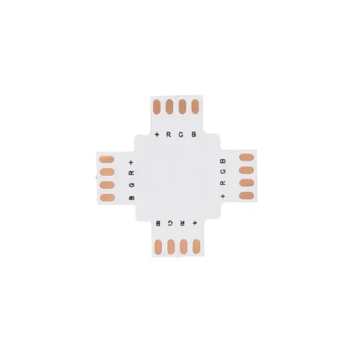 GLOBOSTAR® STRIPCON 70709 + Σύνδεσμος για Ταινία LED RGB 10mm σε 10mm IP20 - Λευκό - Μ3 x Π3 x Υ0.1cm