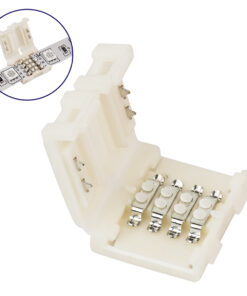 GLOBOSTAR® STRIPCON 70712 Ταχυσύνδεσμος για Ταινία LED RGB 10mm σε 10mm IP20 - Λευκό - Μ1.6 x Π1.5 x Υ0.5cm