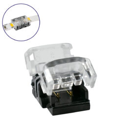 GLOBOSTAR® STRIPCON 70713 Ταχυσύνδεσμος για Μονόχρωμη Ταινία LED 8mm σε 8mm IP20 - Διάφανο - Μ1.3 x Π1.9 x Υ0.8cm