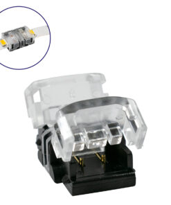 GLOBOSTAR® STRIPCON 70713 Ταχυσύνδεσμος για Μονόχρωμη Ταινία LED 8mm σε 8mm IP20 - Διάφανο - Μ1.3 x Π1.9 x Υ0.8cm
