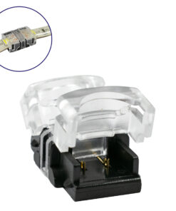 GLOBOSTAR® STRIPCON 70715 Ταχυσύνδεσμος για Μονόχρωμη Ταινία LED 8mm σε 8mm Αδιάβροχο IP65 - Διάφανο - Μ1.3 x Π1.9 x Υ0.8cm