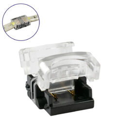 GLOBOSTAR® STRIPCON 70719 Ταχυσύνδεσμος για Μονόχρωμη Ταινία LED 10mm σε 10mm Αδιάβροχο IP65 - Διάφανο - Μ1.5 x Π1.9 x Υ0.8cm