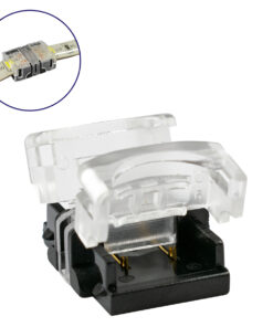 GLOBOSTAR® STRIPCON 70719 Ταχυσύνδεσμος για Μονόχρωμη Ταινία LED 10mm σε 10mm Αδιάβροχο IP65 - Διάφανο - Μ1.5 x Π1.9 x Υ0.8cm