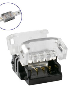 GLOBOSTAR® STRIPCON 70721 Ταχυσύνδεσμος για RGB Ταινία LED 10mm σε 10mm IP20 - Διάφανο - Μ1.5 x Π1.9 x Υ0.8cm