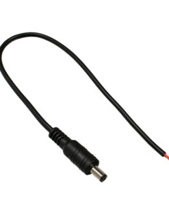 GLOBOSTAR® STRIPDC 70734 Ταχυσύνδεσμος DC Jack 5.5x2.1mm Αρσενικός για Ταινία LED IP20 - Μαύρο - Μ30 x Π2.1 x Υ2.1cm