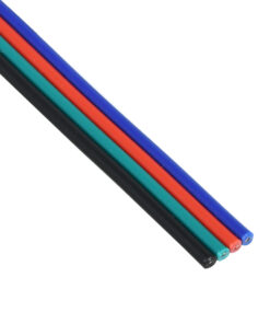 GLOBOSTAR® COLORCABLE 70744 Εύκαμπτο Πλακέ Καλώδιο 4 x 0.25mm² για Ταινία LED RGB IP20 - Πολύχρωμο - Μ100 x Π1 x Υ0.1cm