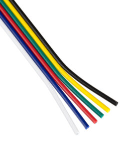 GLOBOSTAR® COLORCABLE 70738 Εύκαμπτο Πλακέ Καλώδιο 6 x 0.25mm² για Ταινία LED RGBW+WW IP20 - Πολύχρωμο - Μ100 x Π1.2 x Υ0.1cm
